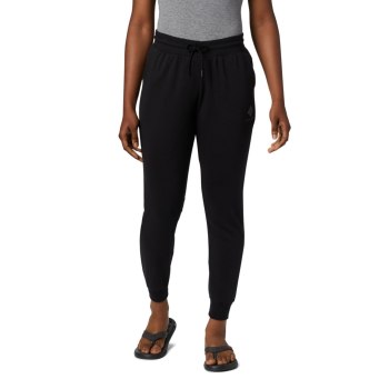 Columbia Ženske Hlače - Logo French Terry Jogger Plus Size Crne | LDKH-68524